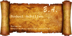 Bodosi Achilles névjegykártya